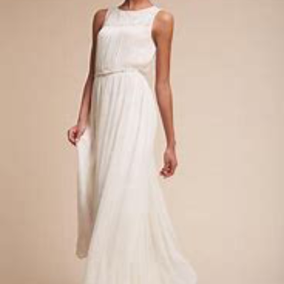Anthropologie Dresses & Skirts - ANTHROPOLOGIE BHLDN ivory v-back dress/NEW